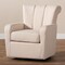 Baxton Studio Rayner Modern Beige Upholstered Swivel Chair 151-9255 - alternate 3